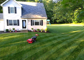 diamonds mowing pattern